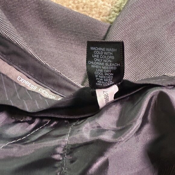 EXPRESS DESIGN STUDIO Editor Womens Size 12 Gray Dress Pants Mid Rise 36X33 E789 - Picture 6 of 13